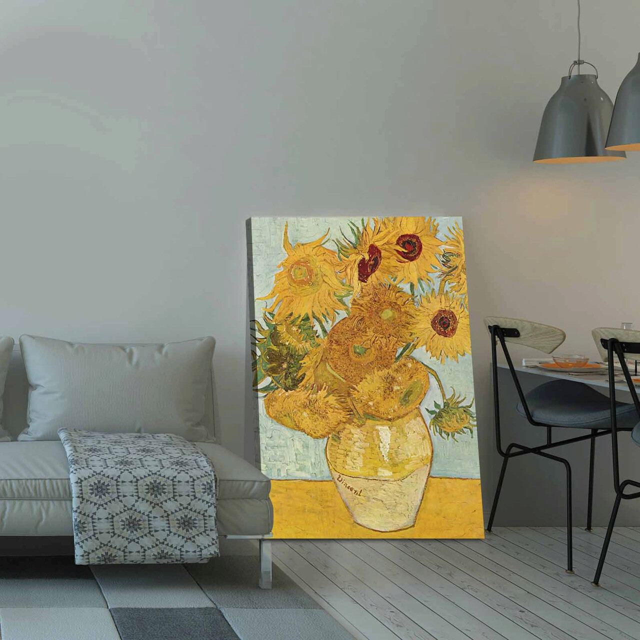 Tablou decorativ, 70100VANGOGH003, Lemn, Multicolor - imagine 4